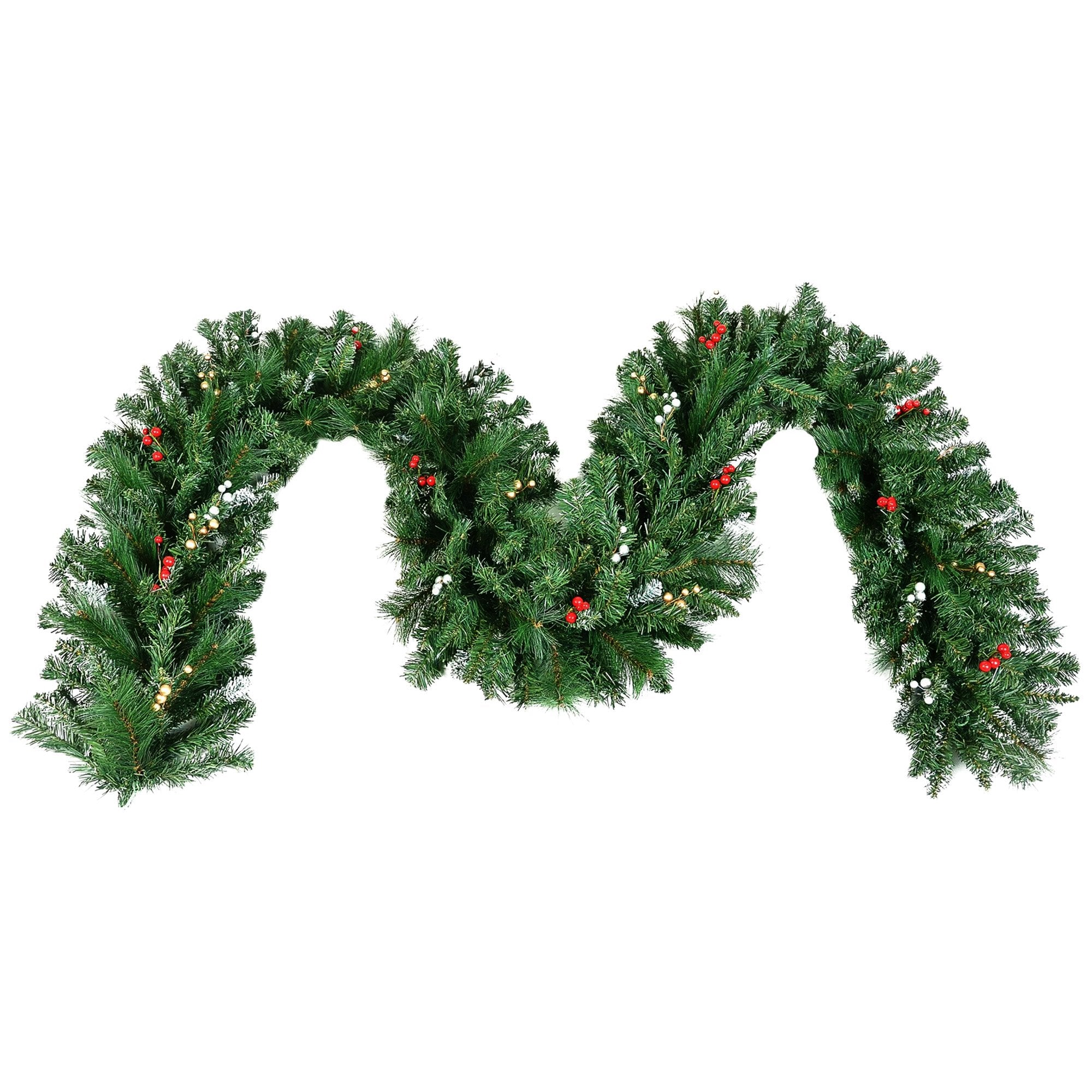 305cm Extra Long Christmas Garland with Berries