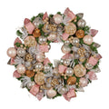 71cm Christmas Wreath Lush Green Holiday Door Wreath w/Jewelled Baubles, Foliage, Flowers, Ribbon & Berries