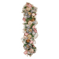100cm Christmas Garland Lush Green Holiday Door Garland w/Jewelled Baubles & Berries Pre Decorated Festive
