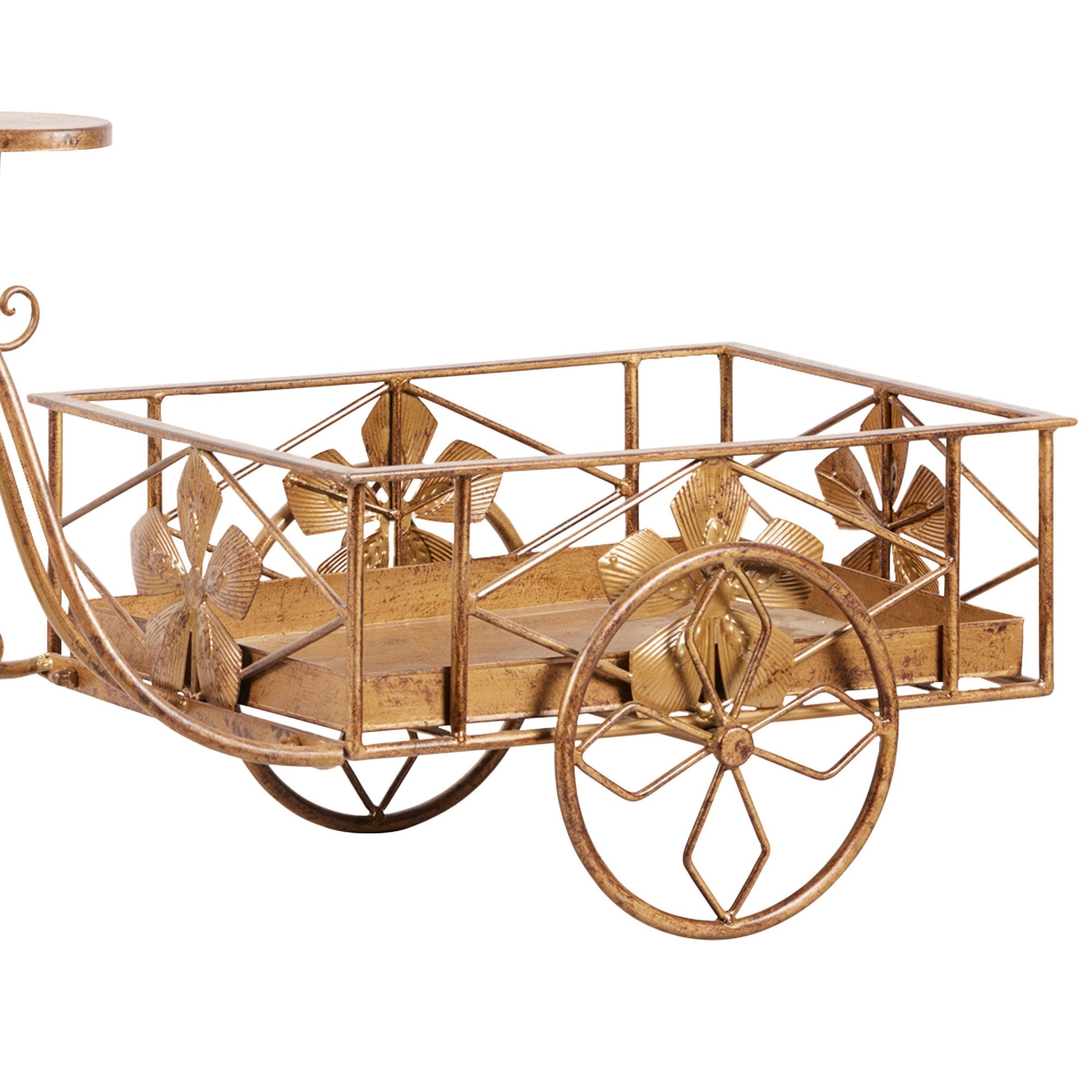 Antique Gold Metal Art Iron Wrought Material Bicycle Display Christmas Decor