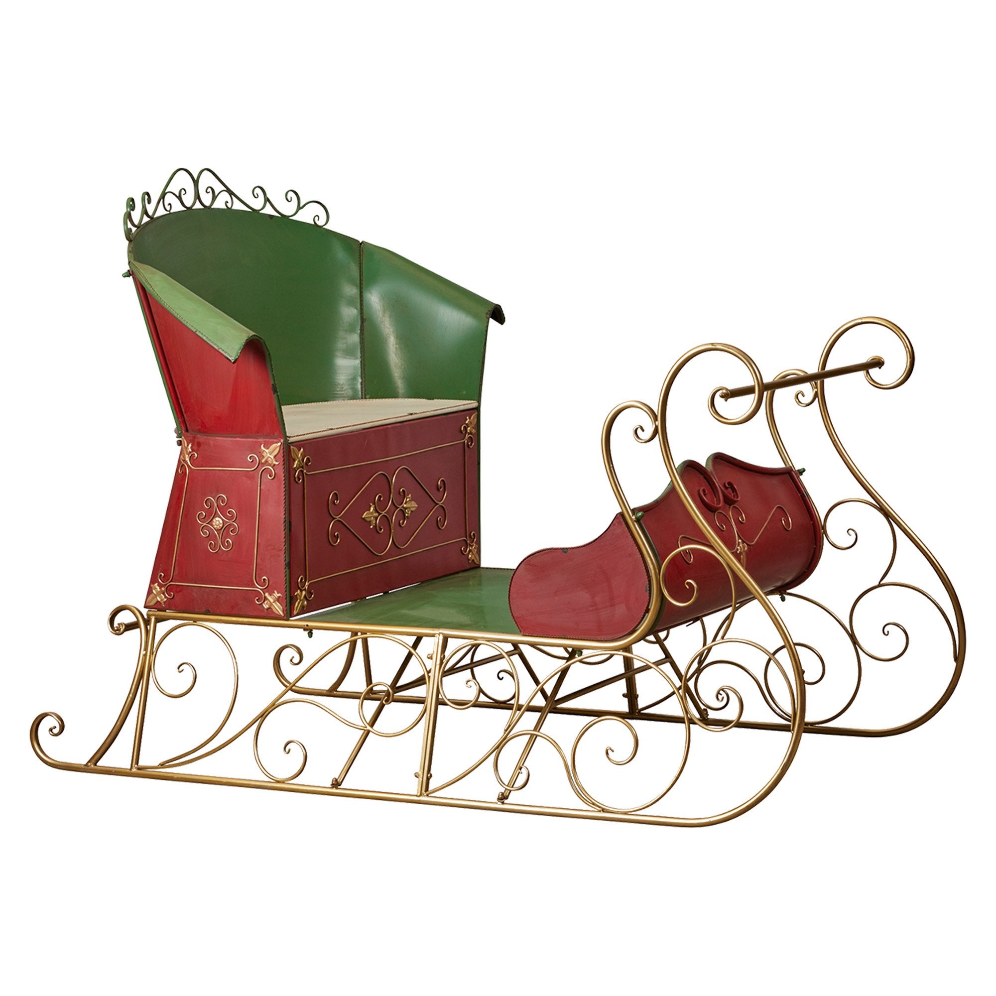 Jumbo Life Size 210cm Rustic Christmas Sleigh Display Steel Art Christmas Decoration