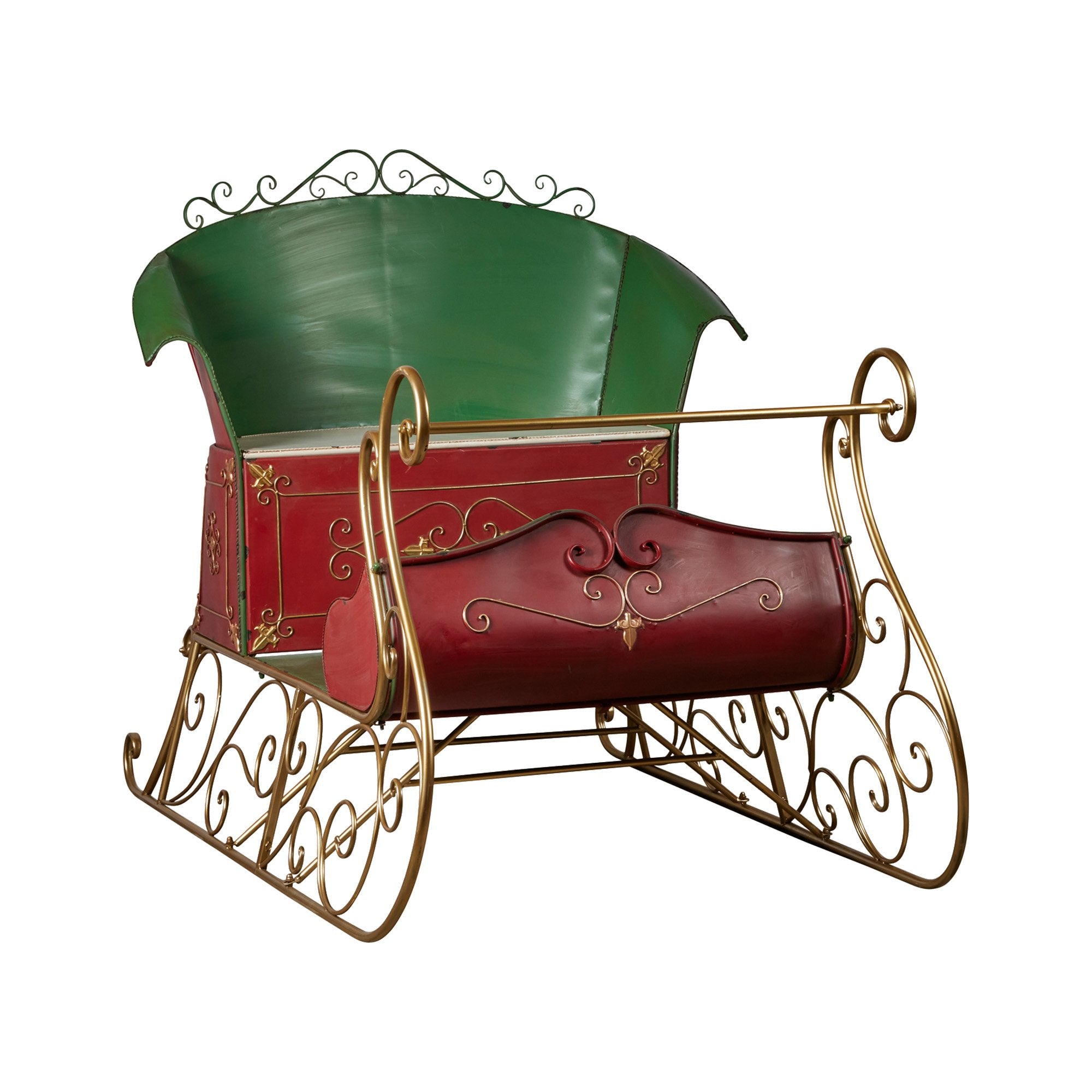 Jumbo Life Size 210cm Rustic Christmas Sleigh Display Steel Art Christmas Decoration
