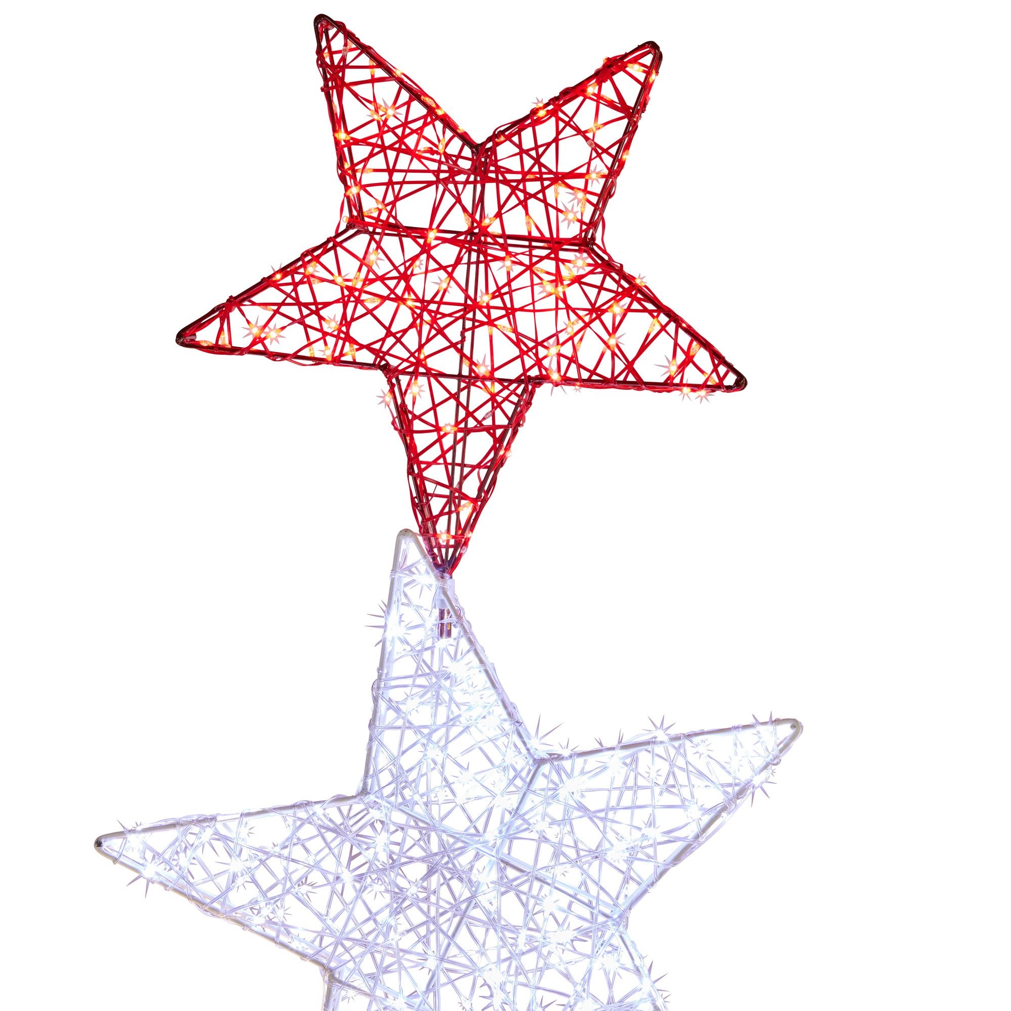 120cm Triple Star Christmas Display with Lights