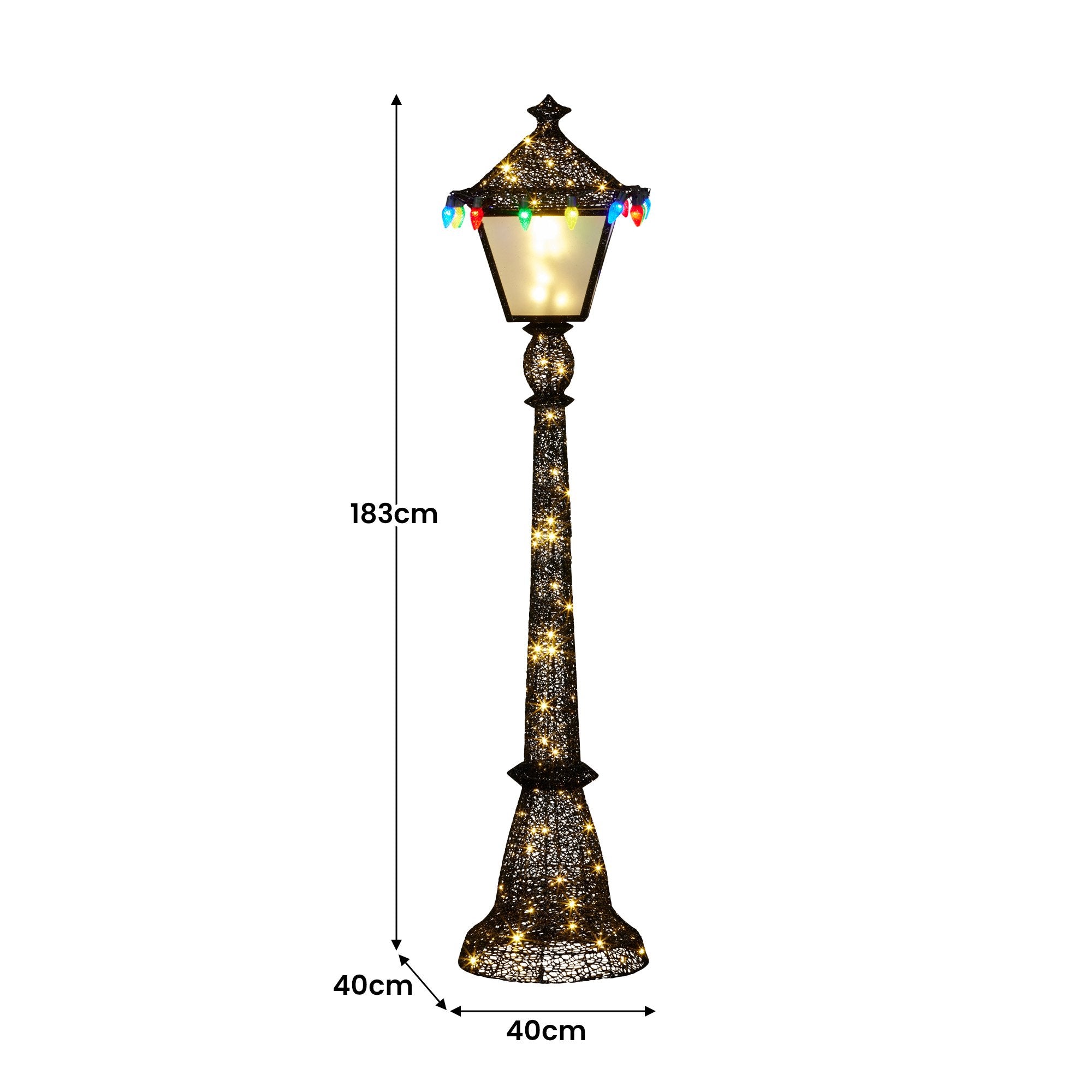 Christmas Lamp Post Display 183cm With Lights