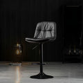 Set of 2 Bar Stools Swivel Gas Lift Counter Chairs x2 Black