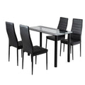 5 Piece Sophia Dining Set - Black