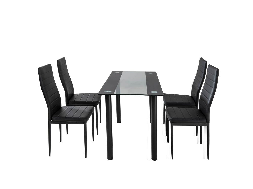 5 Piece Sophia Dining Set - Black