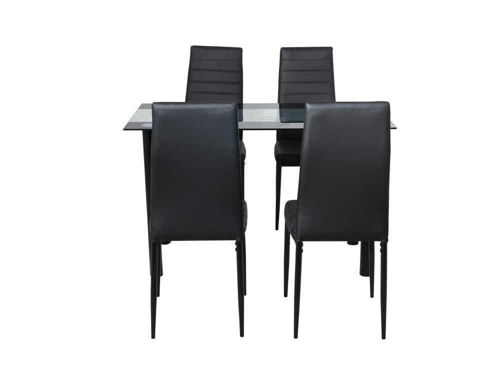 5 Piece Sophia Dining Set - Black