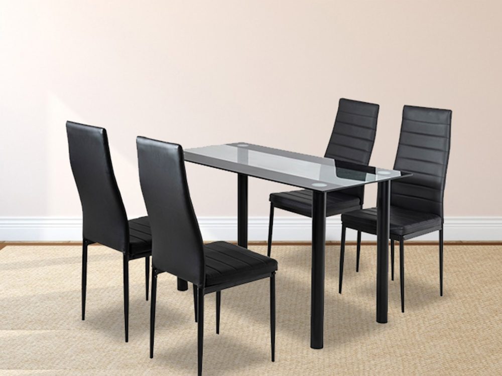 5 Piece Sophia Dining Set - Black