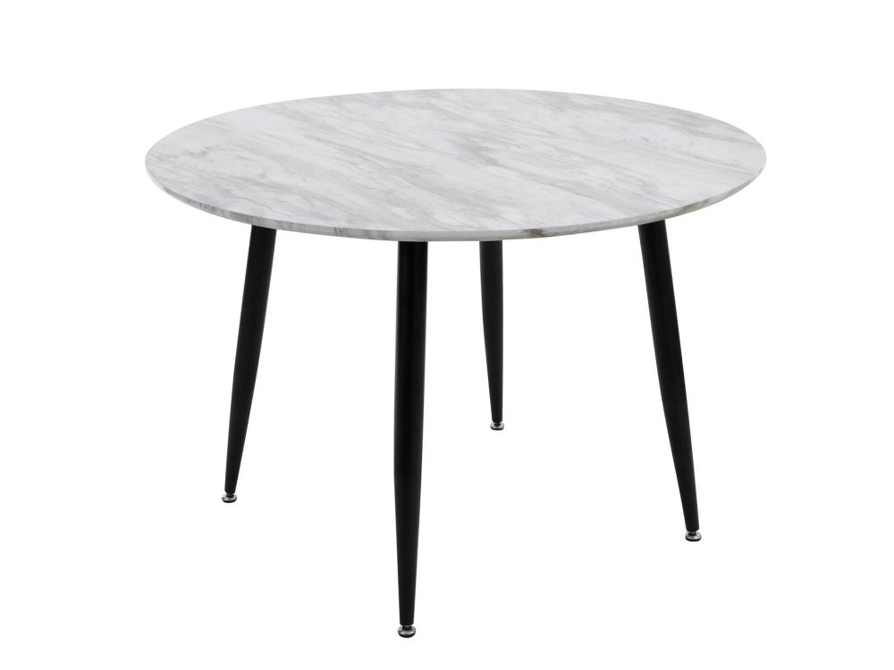 Hayes Round Marble Effect Dining Table