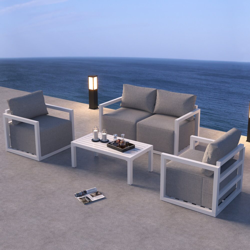 Alfresco Serenity Outdoor Lounge Set - Charcoal Grey