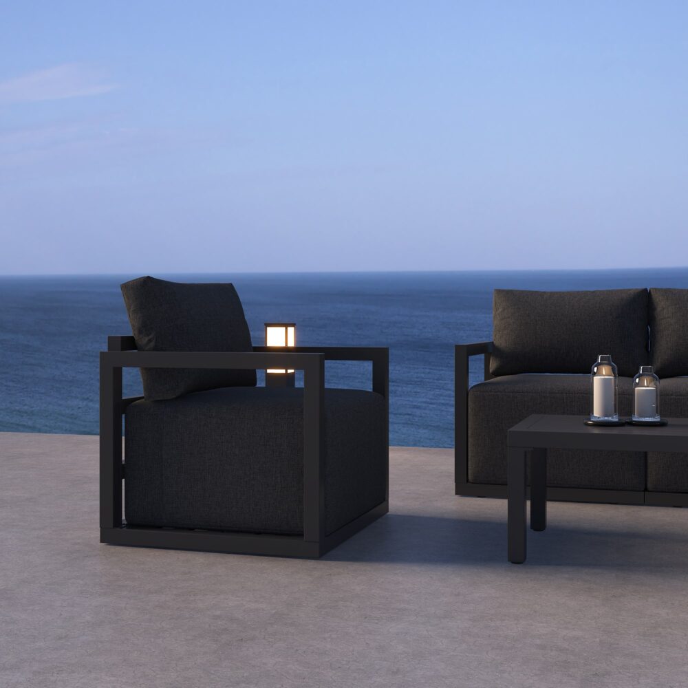 Alfresco Serenity Outdoor Lounge Set - Charcoal Grey
