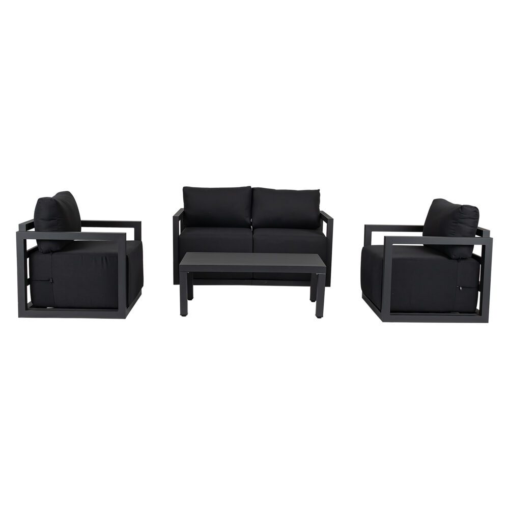 Alfresco Serenity Outdoor Lounge Set - Charcoal Grey