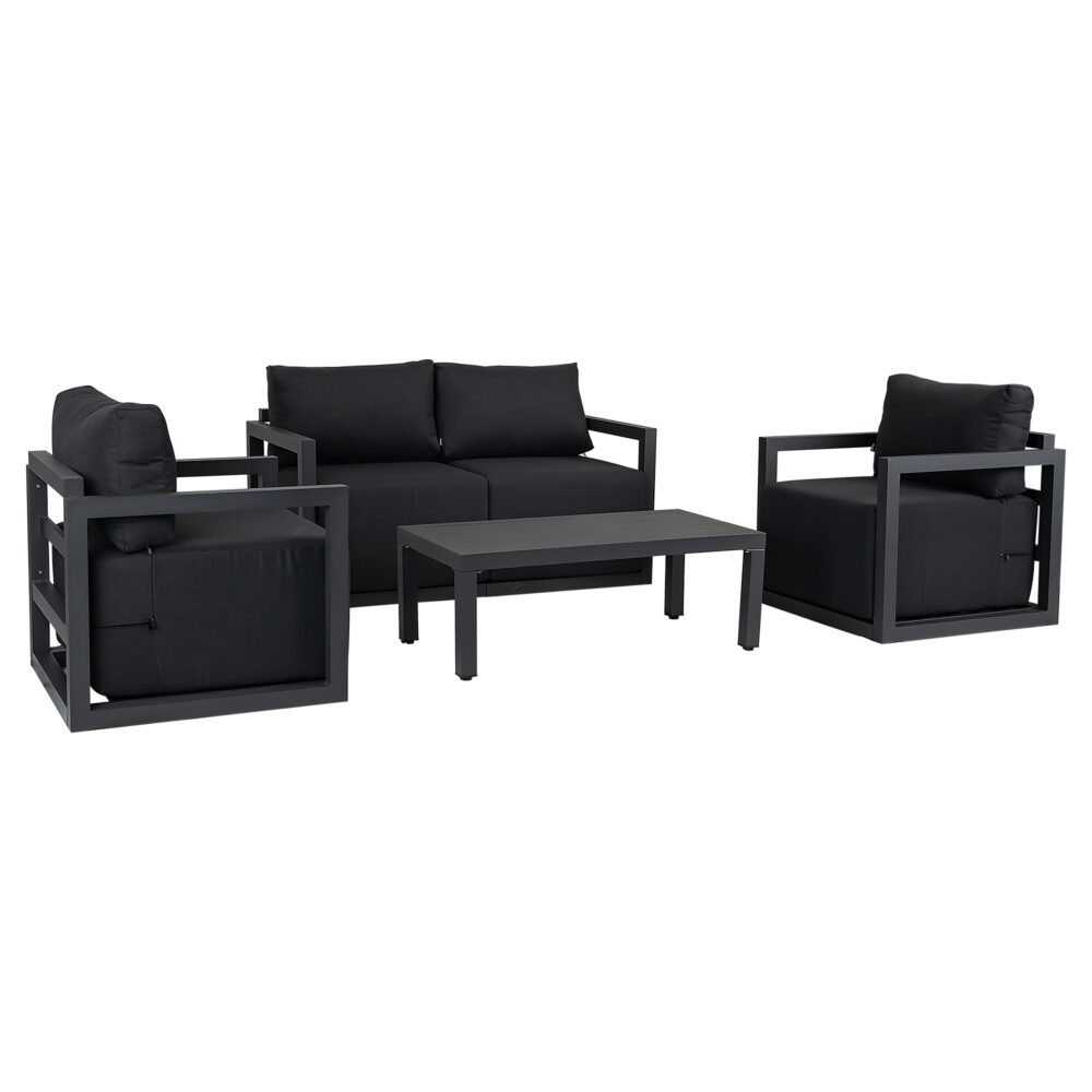 Alfresco Serenity Outdoor Lounge Set - Charcoal Grey