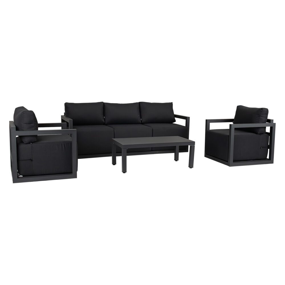 Alfresco 5-Seater Deep-Seated Patio Set - Charcoal Grey