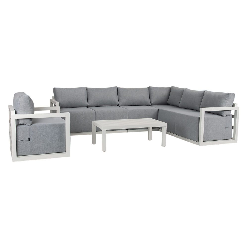 Alfresco 7-Seat Garden Lounge Set - Charcoal Grey