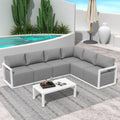 Alfresco Contemporary All-Weather Lounge Set - White