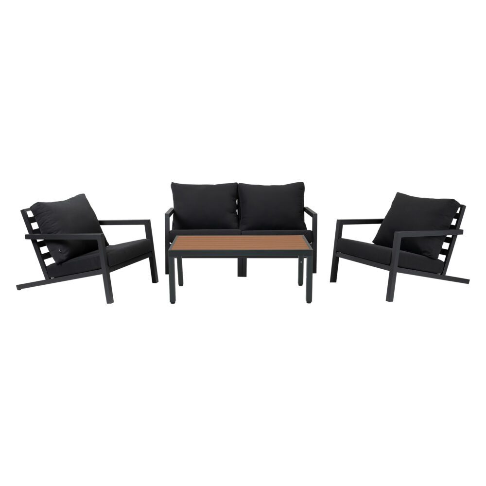 Aidan 5 Piece Garden Furniture Set - Slate Grey