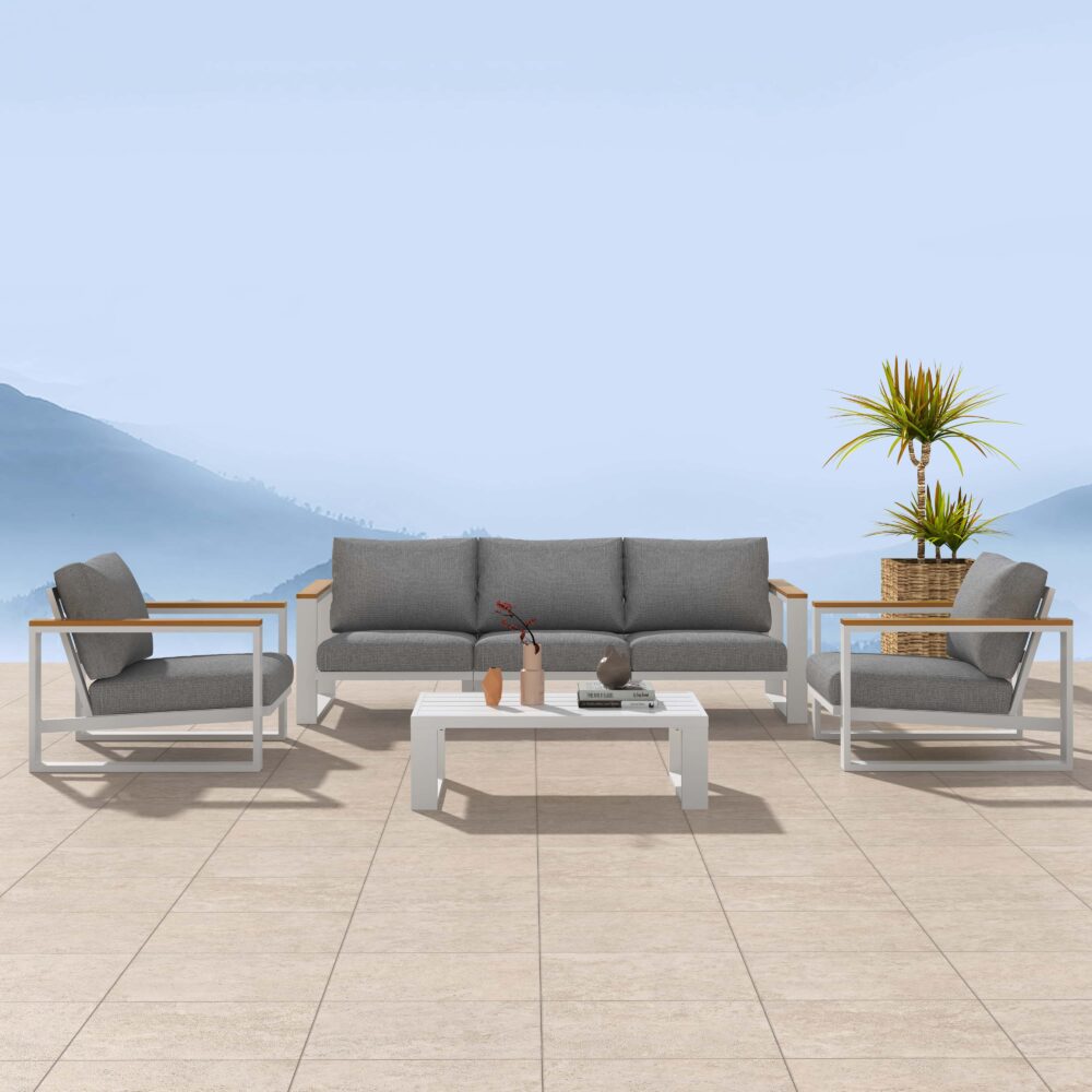 5 Seater Grandeur Lounge Suite - White