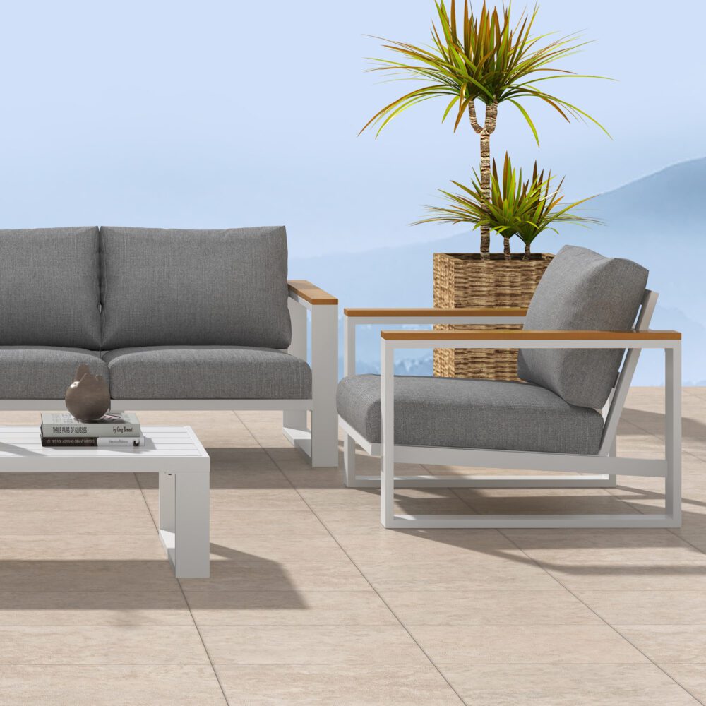 5 Seater Grandeur Lounge Suite - White