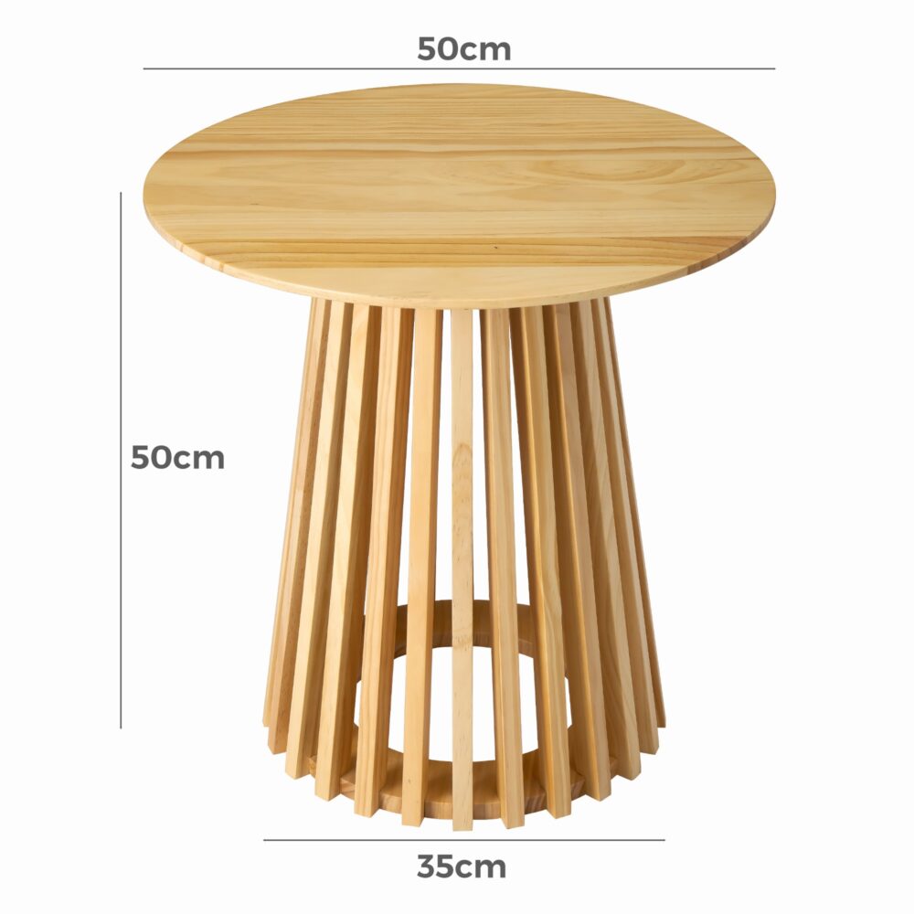 Palmer Timber Tally Natural Side Table