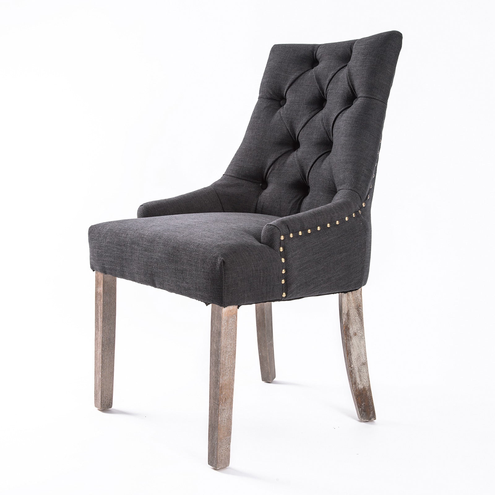 Lisette Amour French Provincial Dining Chair - Charcoal