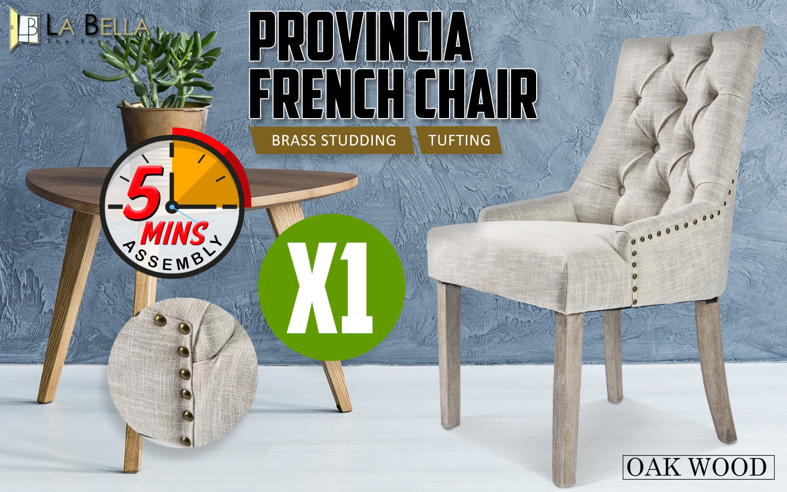 Lisette Amour French Provincial Dining Chair - Cream