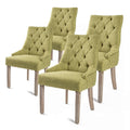 Set of 4 Lisette Amour French Provincial Dining Chairs - Green