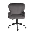 Desk Armchair - Home Office Swivel Chair Adjustable Height Seat PLUME GREY