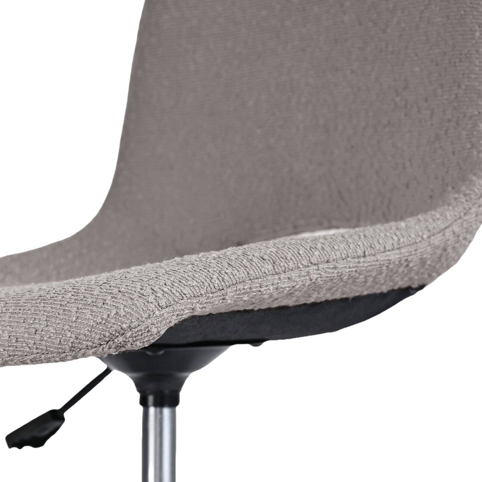 2 Set Office Desk Chair - Loop Yarn Fabric Home Swivel Chair Cut-Out Seat HALO GREY