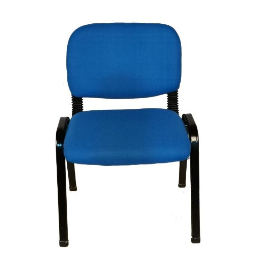 Set of 7 Stackable Office Conference Visitor & Community Chairs - Blue