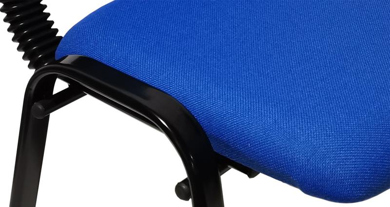 Set of 7 Stackable Office Conference Visitor & Community Chairs - Blue