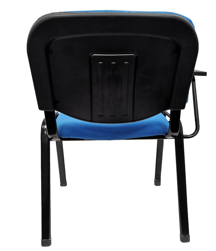 Set of 6 Classroom Lecture Training Chairs with Tabletop - Blue