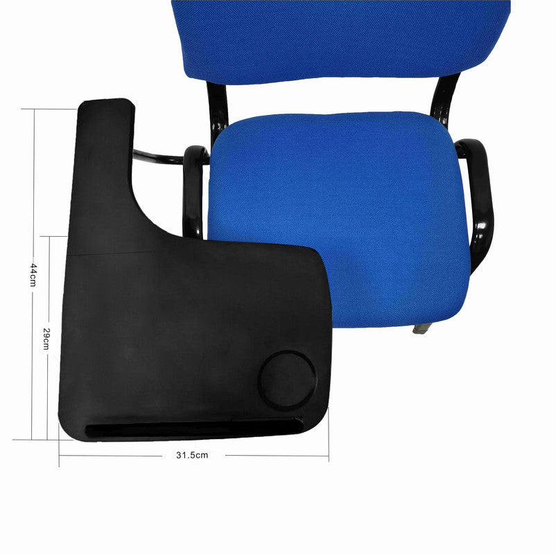 Set of 6 Classroom Lecture Training Chairs with Tabletop - Blue