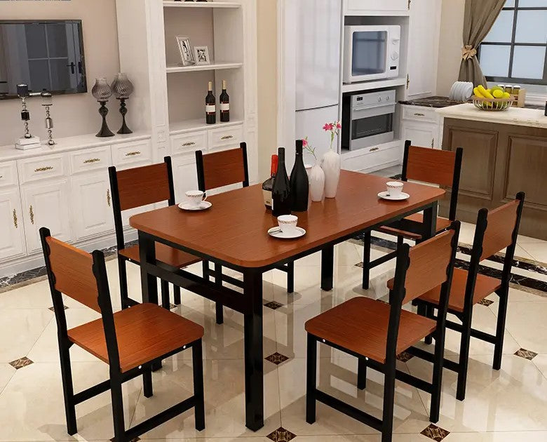 Rebecca 5-Piece Dining Table & Chairs Set - Oak & Black