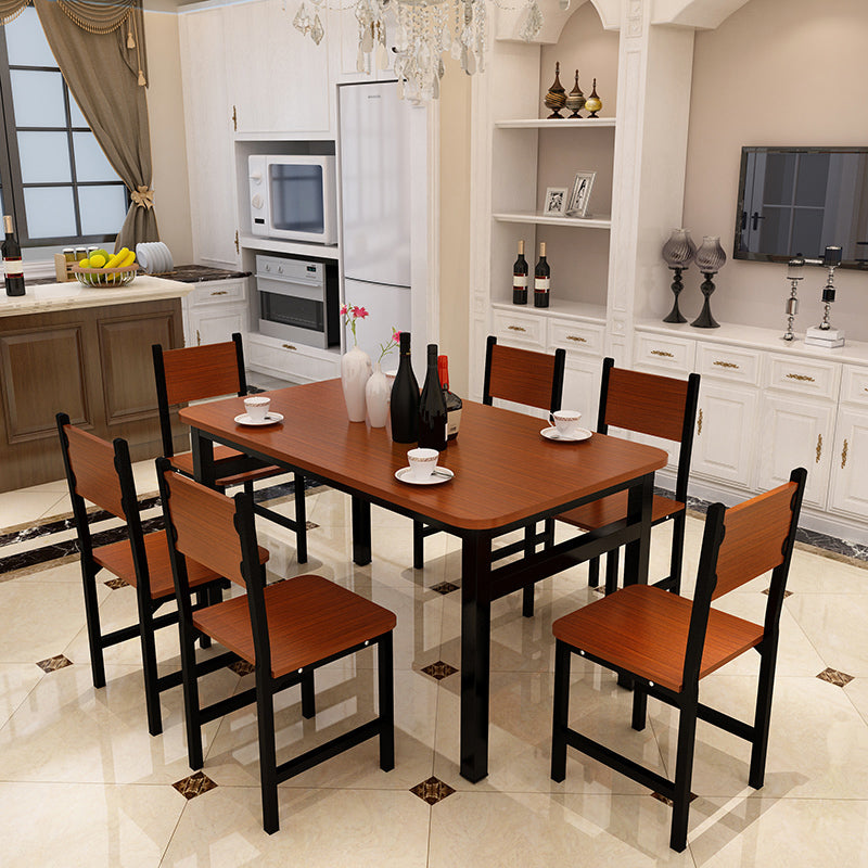 Rebecca 5-Piece Dining Table & Chairs Set - Oak & Black