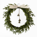 PINE WREATH W/BOW & BELL 50CM
