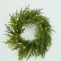 PINE WREATH WITH LED USB POWERED 61CM