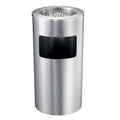Stainless Steel Lobby Bin With Ashtray 10L