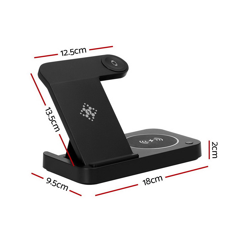 4-in-1 Wireless Charger Station - Black