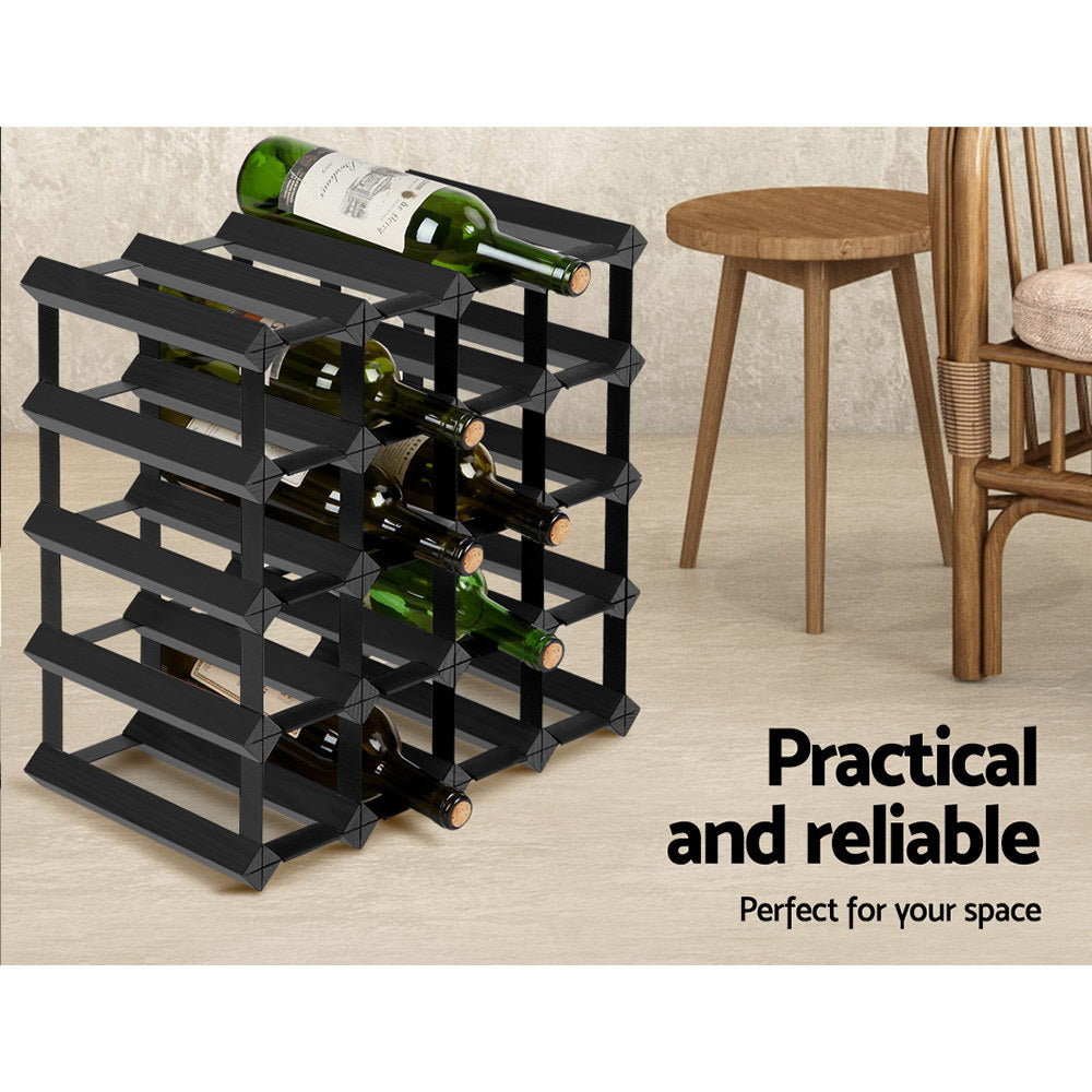 Wine Rack 20 Bottle Black