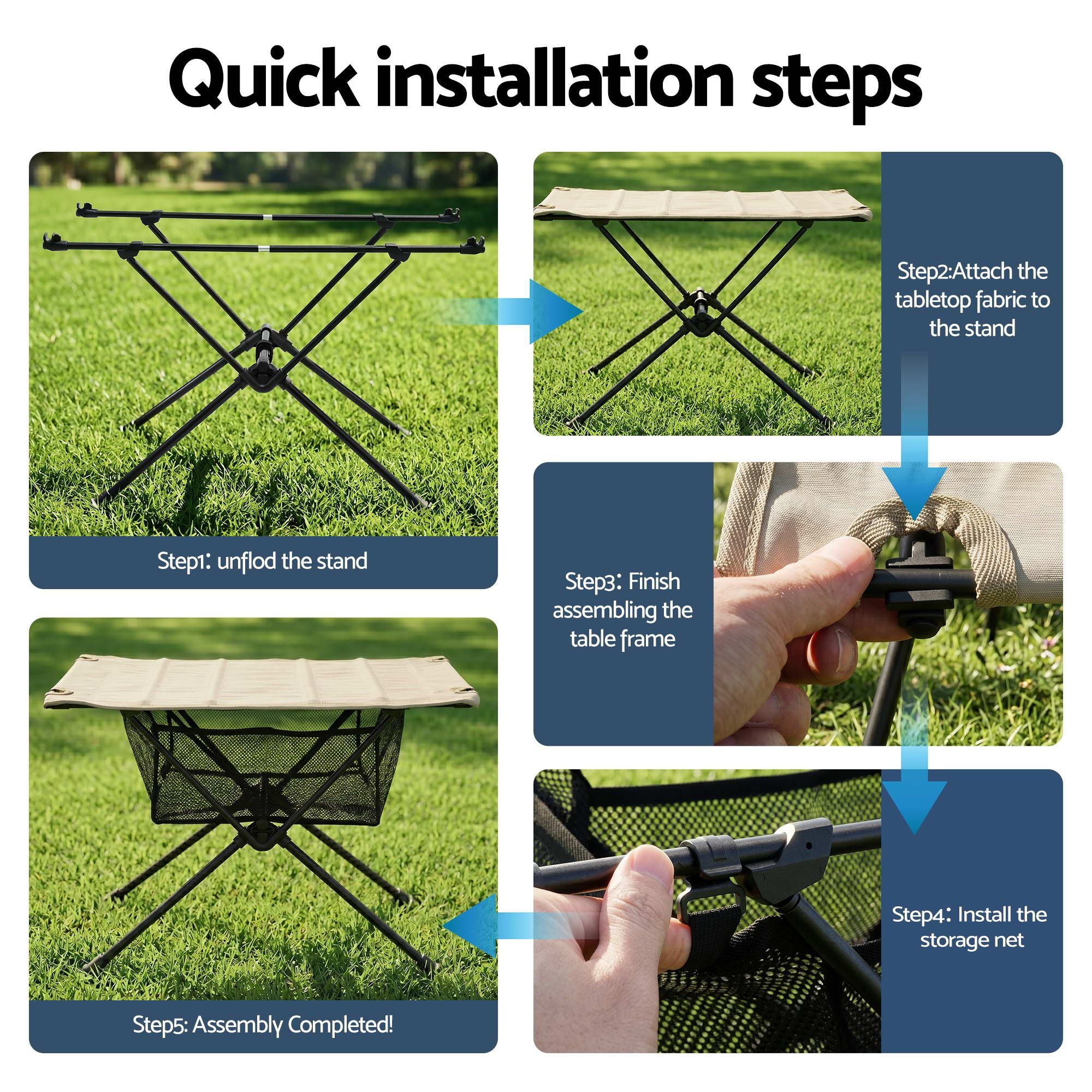 Folding Camping Table Portable Picnic Desk Camp Furniture