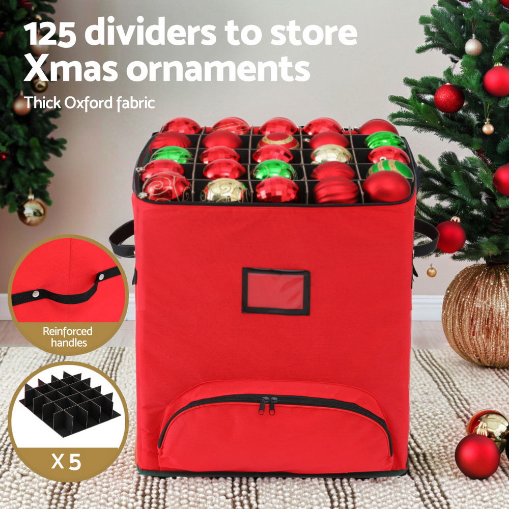 Christmas Baubles Storage Cart Roller 125 Dividers