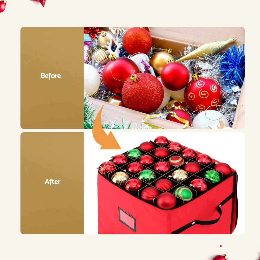 Christmas Baubles Storage Cart Roller 125 Dividers