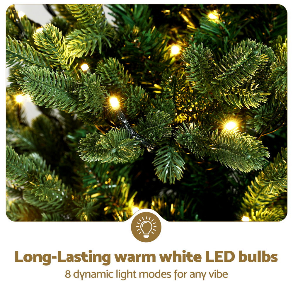 Christmas Tree 1.2M LED Potted Xmas Tree Party Decor 8 Light Modes