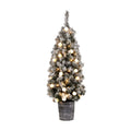 4FT / 1.2M Potted Christmas Tree – Snowy White – 260 Tips – Pre-lit 80 LED Lights