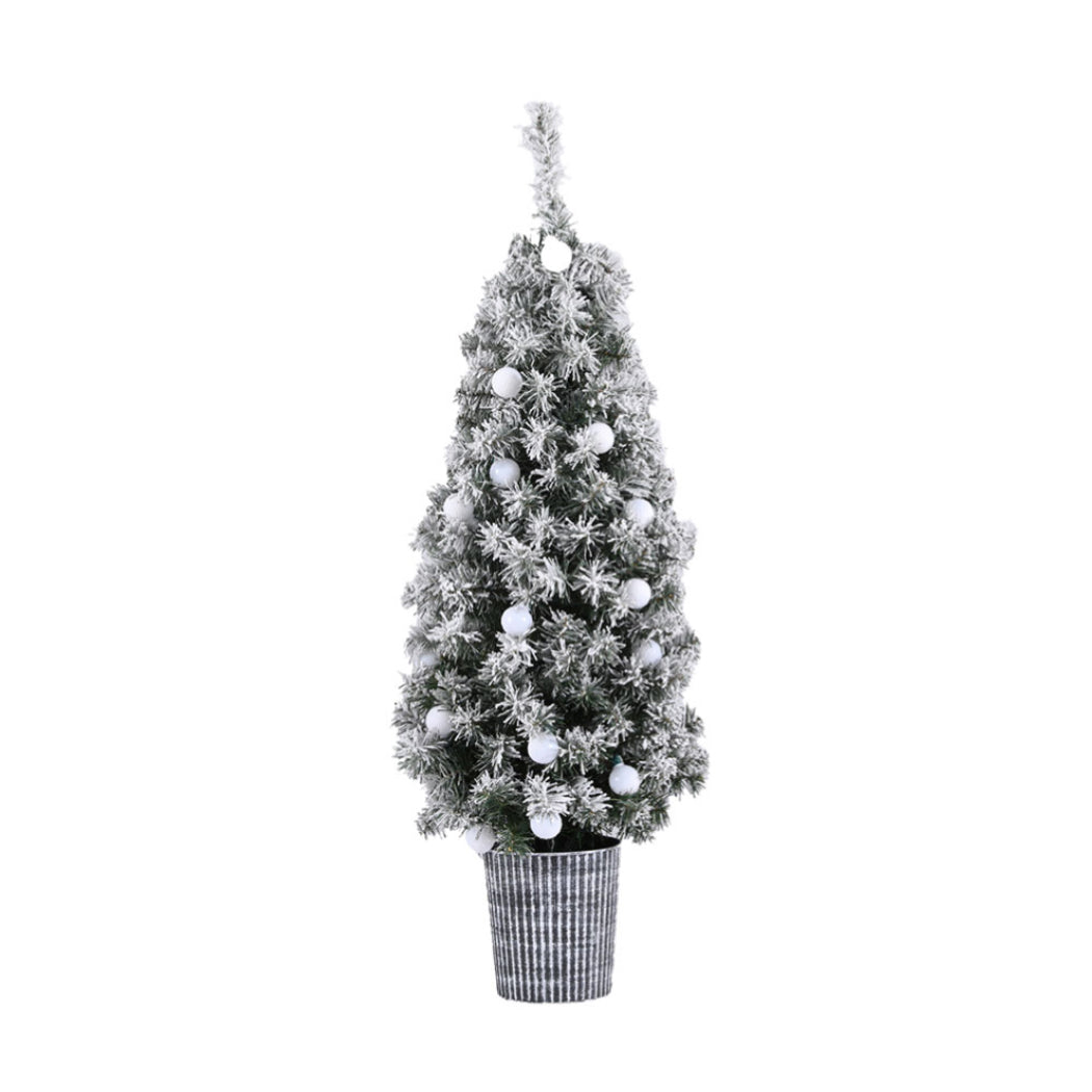 Christmas Tree 1.2M Potted Snowy Xmas Tree