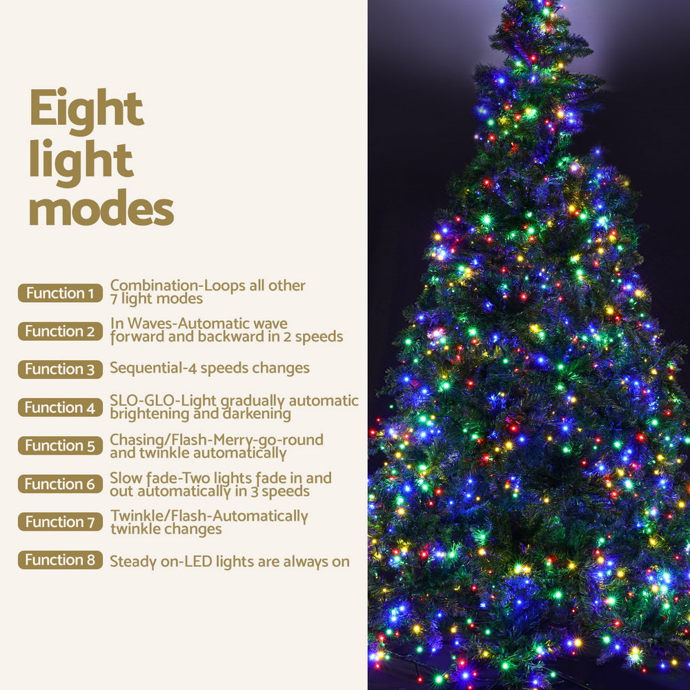 7FT / 2.1M Christmas Tree with 8 Multi-Colour Light Modes