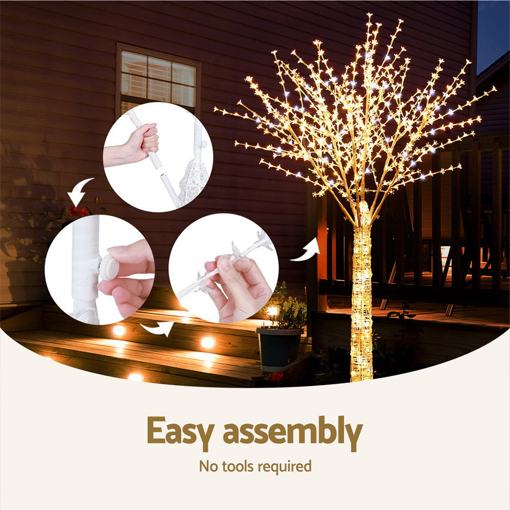 LED Christmas Tree 2.1M 780 LED Lights Cherry Blossom Trees Xmas Decor