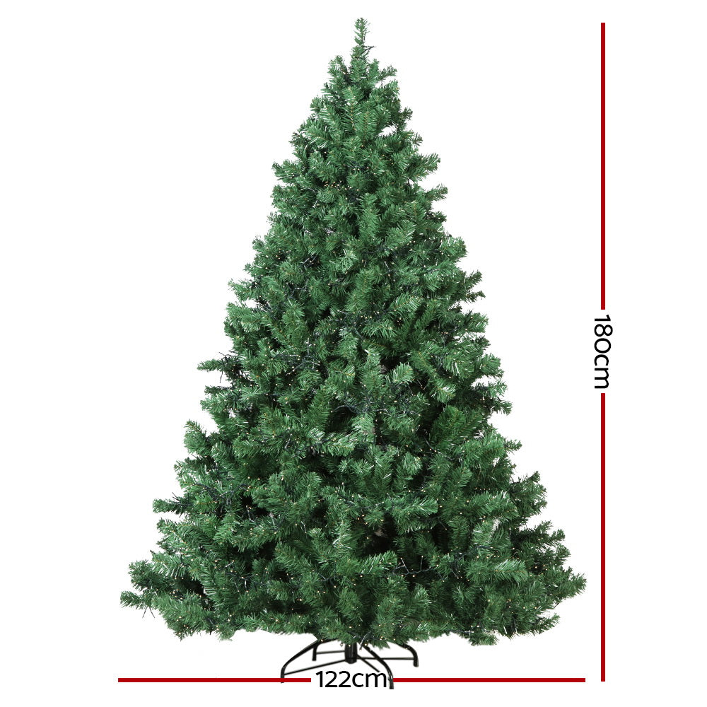 6FT / 1.8M Christmas Tree with 1980 Warm White LEDs – 765 Tips